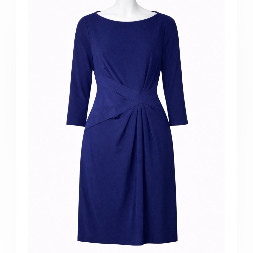 Chaps Blue Stretch Crepe Dress